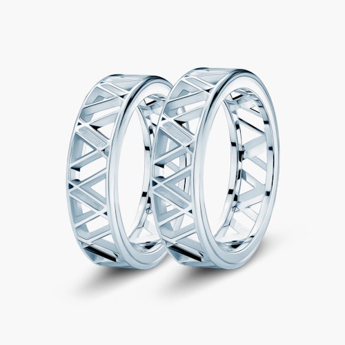 Obrączki partnerskie Sign of Love®: białe złoto, płaskie 5,5mm